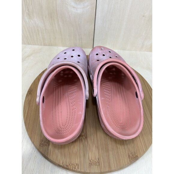 Crocs Classic Red White Comfort Clogs Unisex Mens 7 Womens 9 - Picture 5 of 7